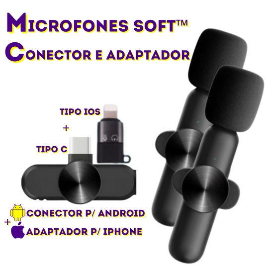 Microfone Portátil Soft™ Sem Fio Profissional de Lapela
