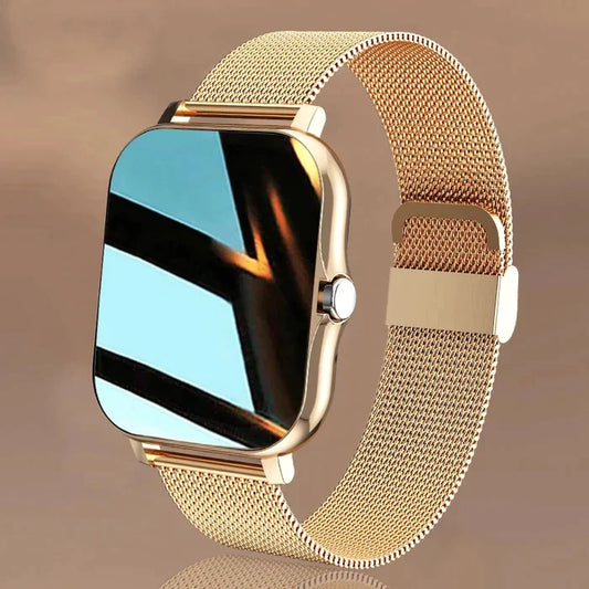 Relógio Digital Smartwatch Dourado Elegante + Pulseira de Bônus - GoldWatch