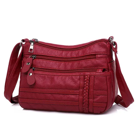 Annmouler Fashion Women Bag Pu Soft Leather